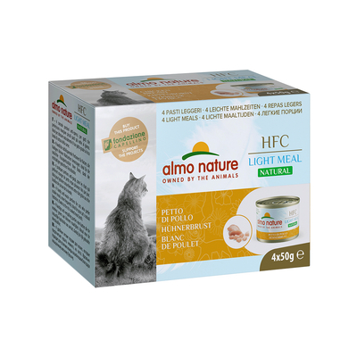 4x50g Natural Light Almo Nature HFC Kattenvoer - Diverse Smaken - natvoer katten