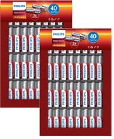 Philips Power Alkaline Batterijen AAA - 80 stuks