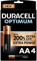 Duracell AA Optimum Alkaline AA batterijen - 4 stuks