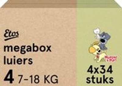 Etos Woezel & Pip  luiers maat 4 - 136 stuks