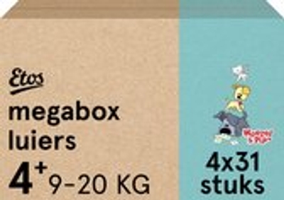 Etos Woezel & Pip  luiers maat 4 plus - 124 stuks