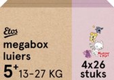 Etos Woezel & Pip  luiers maat 5 plus - 104 stuks