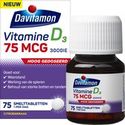 Davitamon Vitamine D3 75 mcg - Hoog Gedoseerd - Vitamine D smelttabletjes - 75 stuks