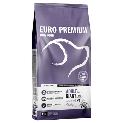 Euro-Premium Giant Adult Kip & Rijst 2 x 15 kg - hondenbrokken