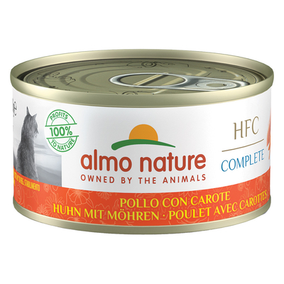 Almo Nature HFC Complete 6 x 70 g - Kip met Wortel - natvoer katten