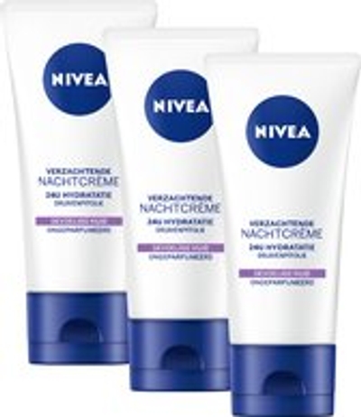 NIVEA Essentials Sensitive - Nachtcrème - 3 x 50 ml