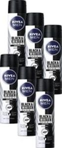 NIVEA MEN Invisible for Black & White Power deodorant - 6 x 150 ml - voordeelverpakking