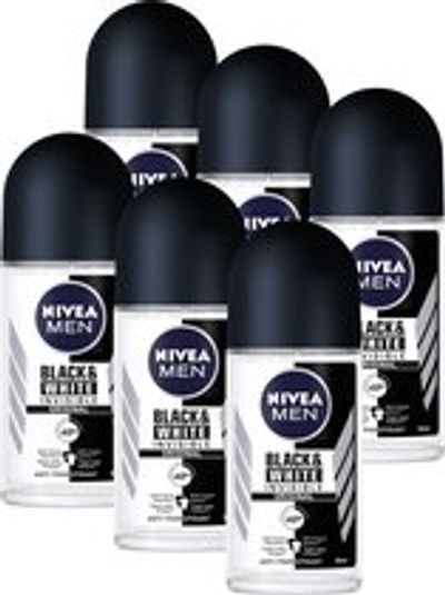 NIVEA MEN Black & White Invisible original - Deodorant Roller - 6 x 50 ml