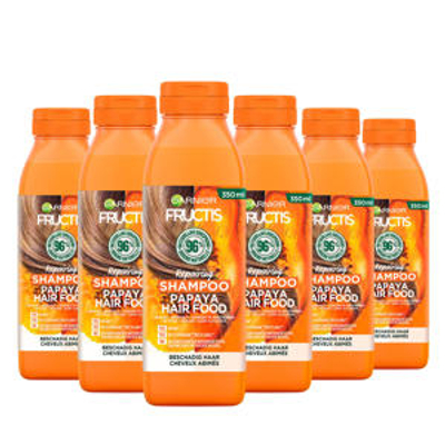 Garnier Fructis Hair Food Papaya shampoo - 6 x 350 ml - voordeelverpakking