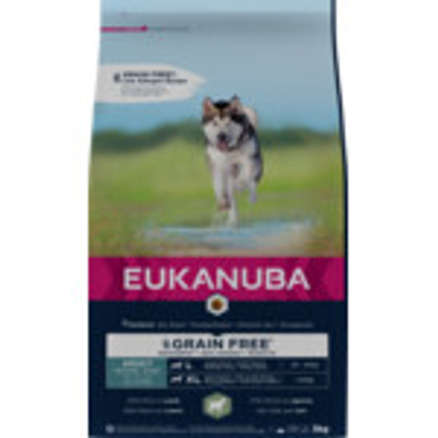 Eukanuba Hondenvoer Graanvrij Lam Adult Large 3 kg - hondenbrokken