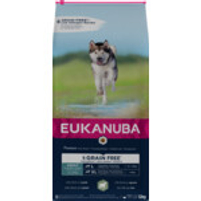 Eukanuba Hondenvoer Graanvrij Lam Adult Large 12 kg - hondenbrokken