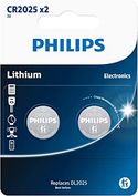 PHILIPS CR2025P2/01B - lithium batterijen knoopcel - 2 stuks