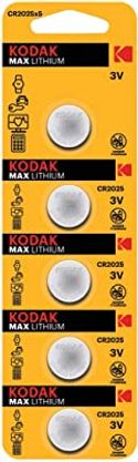 KODAK Piles Bouton Ultra Lithium CR2025 3 V batterij, 5 stuks