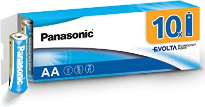 Panasonic EVOLTA TECHNOLOGY INSIDE, AA Mignon LR6, verpakking van 10 stuks in plasticvrije verpakking, 1,5 V, premium batterij met langdurige energie, alkalinebatterij