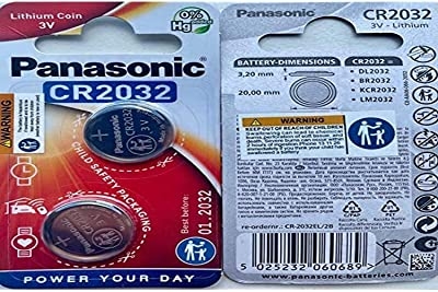 Panasonic CR2032 3V Cell Power Lithium Coin Battery - 2 stuks