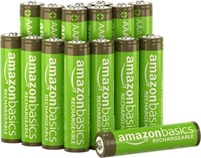 Amazon Basics AAA oplaadbare batterijen  800 mAh voor-opgeladen - 16 stuks
