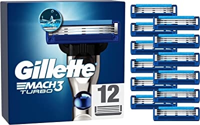 Gillette Mach 3 Turbo scheermesjes - 12 stuks