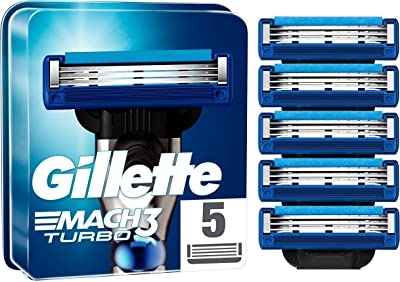 Gillette Mach 3 Turbo scheermesjes - 5 stuks
