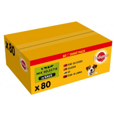 Pedigree Adult in saus multipack natvoer hond maaltijdzakjes (100 g) 2 verpakkingen (160 x 100 g) - natvoer honden