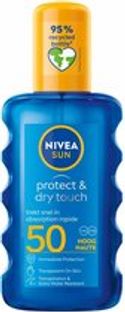 NIVEA - UV-Zonnebrand Spray - Sun Protect & Dry Touch SPF50 - maat 200ml