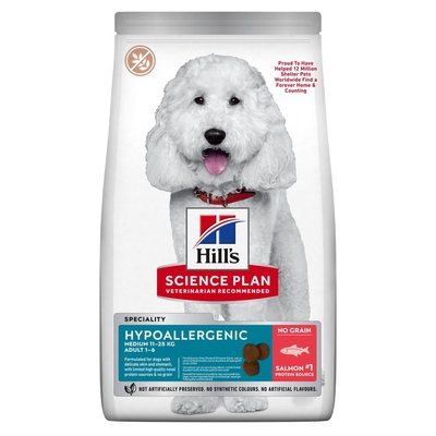 Hill's Science Plan Adult Hypoallergenic Medium met Zalm Hondenvoer - 14 kg - hondenbrokken