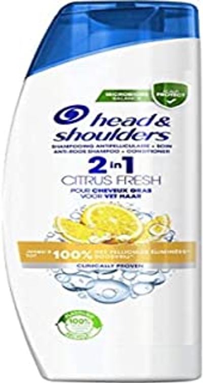 Head & Shoulders 2-in-1 anti-roos en verzorgingsshampoo Citrus Fresh, verwijdert tot 100% van de roos, klinisch bewezen, dermatologisch getest, 480 ml