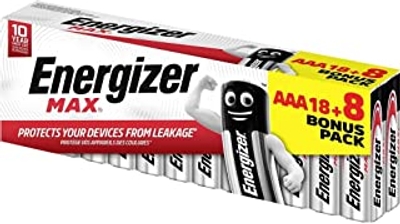 Energizer MAX Micro AAA alkaline mangaan batterij 1,5 V - 26 stuks