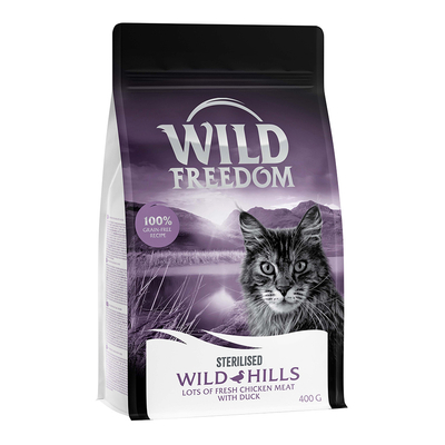 Wild Freedom Adult "Wild Hills" Sterilised Eend – Graanvrij - 400 g - kattenbrokken