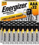 Energizer batterijen AAA alkaline Power - 32 stuks