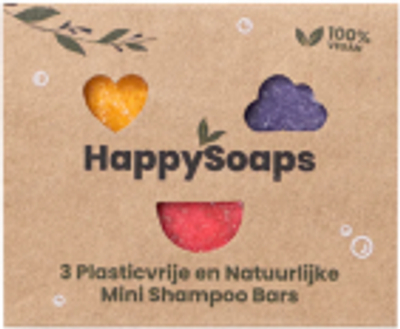 HappySoaps Mini Shampoo Bars - 3 x 10 ml