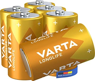 Varta Longlife D mono LR20 Batterij Alkaline Batterijen – ideaal voor afstandsbediening radio wekker en klok, verpakking met 6 stuks