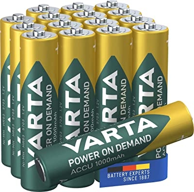 VARTA oplaadbare batterijen AAA, 1000 mAh Ni-MH, voorgeladen - 16 stuks