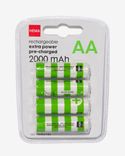 HEMA oplaadbare AA batterijen 2000mAh - 4 stuks