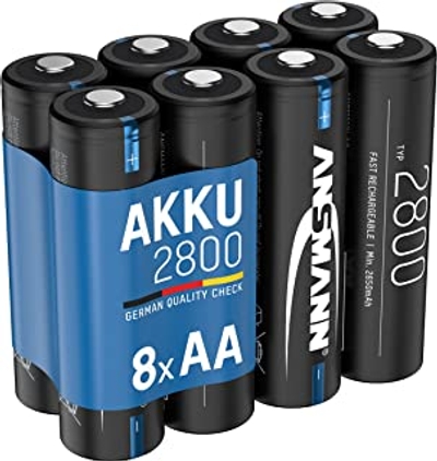 Ansmann oplaadbare AA batterijen 2.800 mAh NiMH - 8 stuks