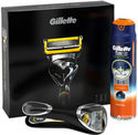 Gillette Fusion ProShield Flexball Set - Scheerapparaat + Scheergel 170ml + Travel Case