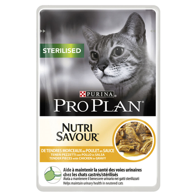 Purina Pro Plan Sterilised Adult Maintenance Kattenvoer - Sterilised Kip (6 x 85 g) - natvoer katten