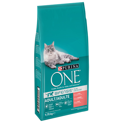 Purina ONE 9.75 kg (9 kg +0 .75 kg gratis!)  - Adult Zalm & Volkoren Granen (9,75 kg) - kattenbrokken