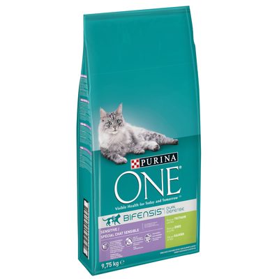 Purina ONE 9.75 kg (9 kg +0 .75 kg gratis!)  - Sensitive (9,75 kg) - kattenbrokken