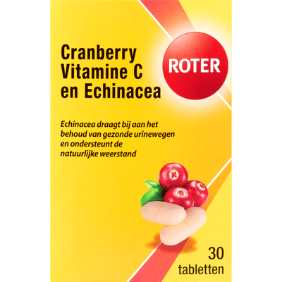 Roter Cranberry Vitamine C en Echinacea - Vitaminen - 30 tabletten