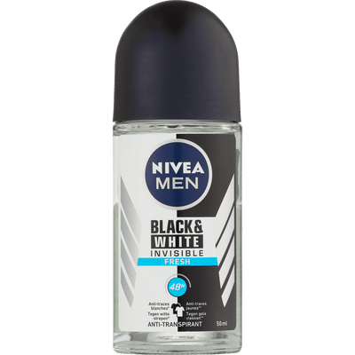 NIVEA MEN Black & White Invisible Fresh Deodorant Roller - 50 ml