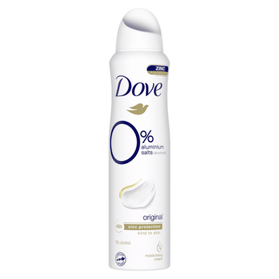 Dove Original 0% Anti-Transpirant Deodorant Spray - 150 ml