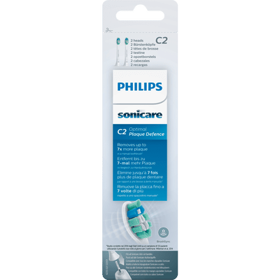 Philips Sonicare C2 Optimal Plaque Defence  opzetborstels - 2 stuks