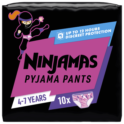 Pampers Ninjamas Pyjama Pants meisjes 4-7 jaar - 10 stuks