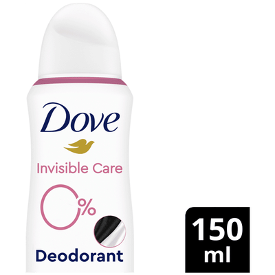 Dove Invisible 0% Deodorant Spray - 150 ml