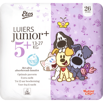 Etos Woezel & Pip  luiers maat 5 plus - 26 stuks