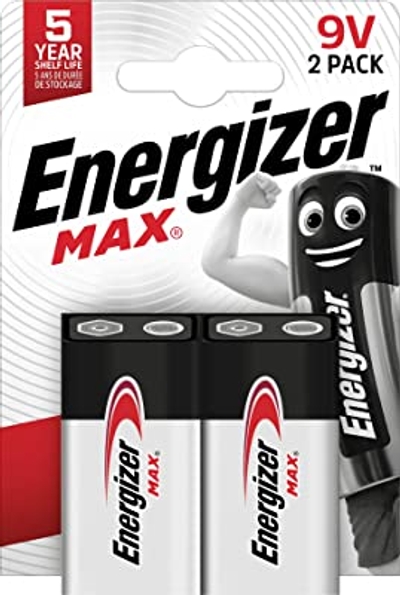 Energizer Batterijen, Max 9V blokbatterij alkaline, 2 stuks