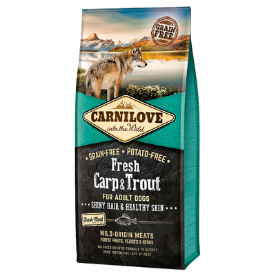Carnilove Fresh Adult Karper, Forel voor Honden - 2 x 12 kg - hondenbrokken