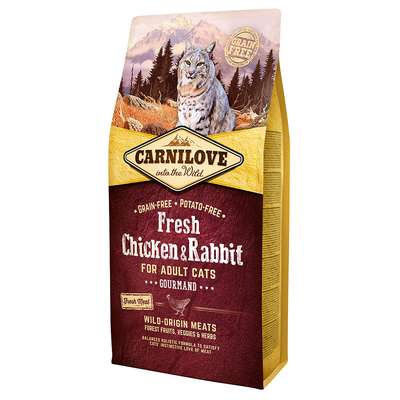 Carnilove Cat Grain Free Fresh Chicken & Rabbit 6 kg - Kat - kattenbrokken