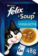 Felix Soup Vis Selectie - Kattenvoer natvoer - 48 x 48g - natvoer katten