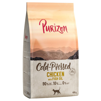 Purizon Coldpressed Kip met Visolie Kattenvoer - 400 g - kattenbrokken